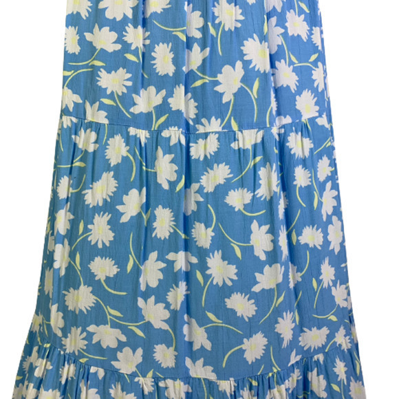FAITHFULL THE BRAND Light Blue & White Leyla Floral Olinda‎ Midi Dress - Picture 9 of 16